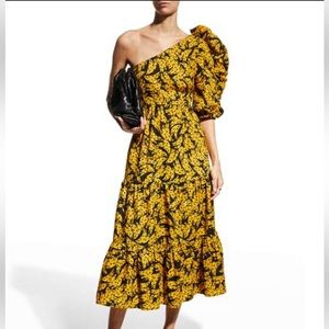 Black spotted bananas midi dress from FARM RIO